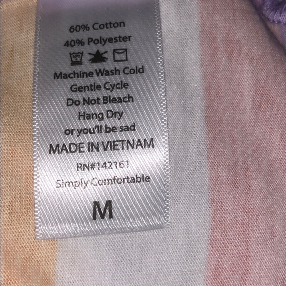 LuLaRoe Multicolor Striped Long Sleeve Tee - Picture 5 of 8